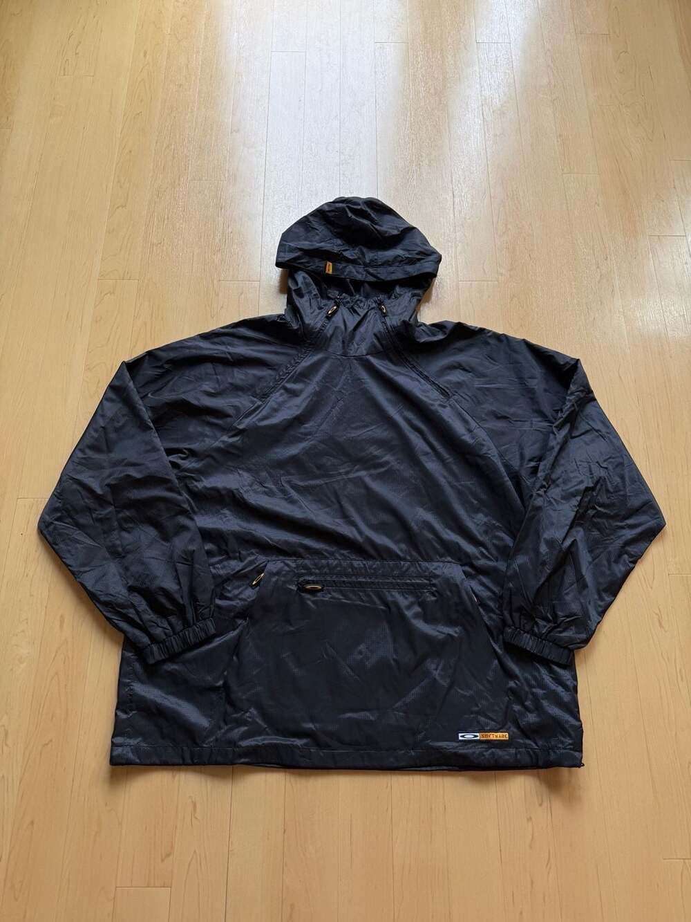 00s Deadstock Oakley Software Windbreaker Jacket Size XL Black Nylon